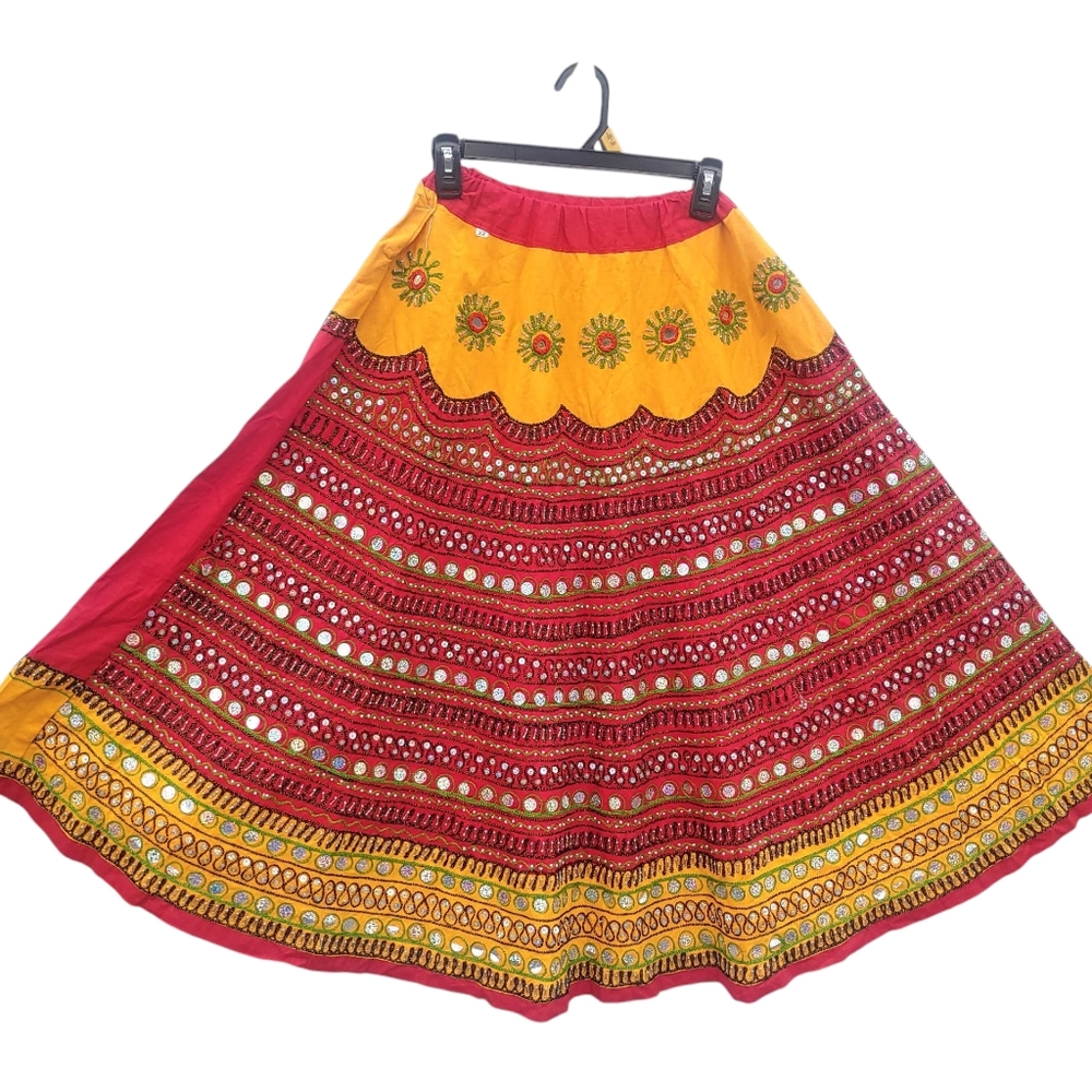 Colorful Embroidered Women's Skirt